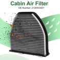 thumbnail image 2 of Unique Bargains No.2128303001 Cabin Air Filter for Mercedes-Benz for AMG GT (C190) GT (190.377) 2015-2021 Fabric Activated Carbon 1 Pc, 2 of 6