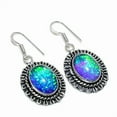 thumbnail image 2 of Purple Triplet Opal handmade 925 Sterling Silver Jewelry Earring 1.73", 2 of 2
