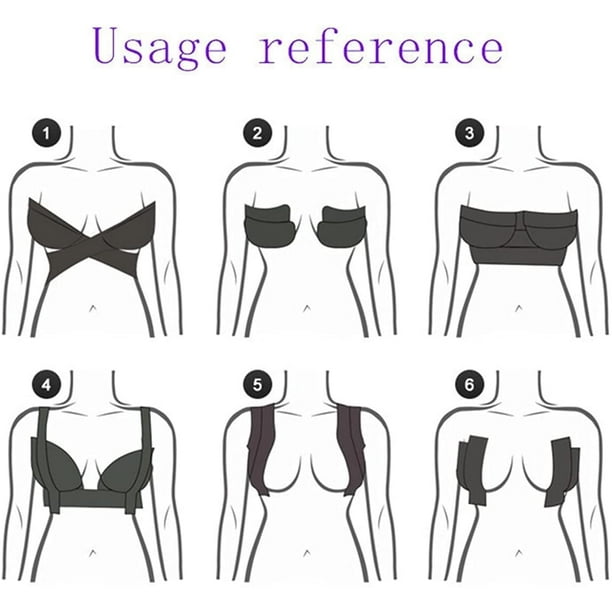 Tape Adhesive Silicone Bra DIY Lift Boob Job with Nipple Cover Petal Chest  Paste Breast Lift Tape (Color : Black, Size : 3.8cmx5m) 
