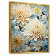 thumbnail image 2 of Designart "Blissful White And Blue Mums In The Garden II" Mums Floater Framed Wall Decor, 2 of 5