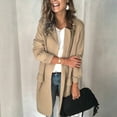 thumbnail image 3 of Ladies Workoffice Blazer Solid Color Fitted Suit Button Down Fashion Jacket Single Breasted Blouse Lapel Notched Elegant Cardigan Mid Length Leisure Outwear, 3 of 6