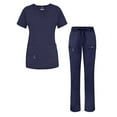 thumbnail image 1 of Adar Uniformes Ensemble de Sarrau pour Femmes - Haut à Col en V Amélioré/pantalon à Multiples Poches, 1 of 7