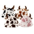 thumbnail image 4 of Warm Hat Cow Texture All-match Flannel Unisex Plush Bucket Hat for Outdoor, 4 of 10