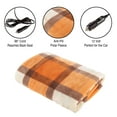 thumbnail image 3 of Stalwart 12V Electric Heated Blanket for Car, Truck, or RV (Orange Plaid), 3 of 6