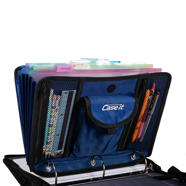 Case-It 5-Tab Binder Accessory, 5-colored tabbed, 6 pocket