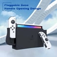 thumbnail image 3 of OCHIKI Protective Dockable Case with Game Card Slots for Nintendo Switch OLED, Black TPU+PC Grip Cover with Shock-Absorption and Anti-Scratch Design, 3 of 7