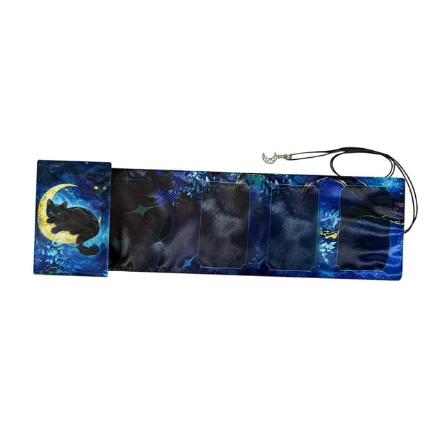 Portacartas de tarot, regalo para naipes y tarots grandes, accesorios, mesa de tarot Gato Luna