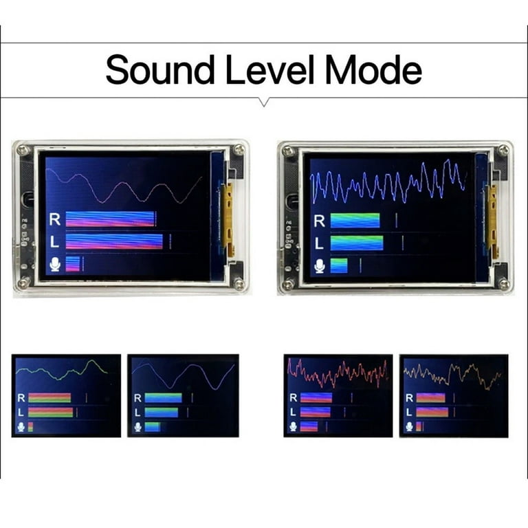 MIC LINE Sound Level Meter Clock Stereo Audio Display Music
