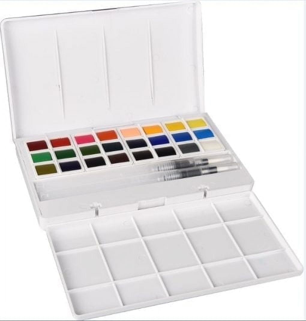 24 Pcs Colors plastic Box Solid Water Color Paint Set For School Children