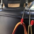 thumbnail image 2 of Ganchos para asiento de coche brillantes y ostentosos, organizador perfecto, ganchos universales para almacenamiento en el asiento trasero del coche con acero inoxidable y diamantes de imitación,, 2 of 5
