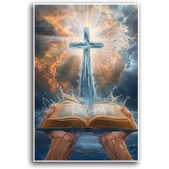 AVOI Jesus Mural Divine Mercy Painting Canvas Wall Decor Pic3 Christian Religious Christ Jesus Portrait Poster Print Artwork For Living Room Bedroom Office Home Decor Unframe: 12x18in