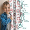 thumbnail image 3 of Blackout Kids Curtains,Pink Cow Milk Strawberry Pattern Childrens Insulated Curtains Set Of 2,Bedroom Essentials,Toddler Room Decor 42x84in(106x213cm), 3 of 5