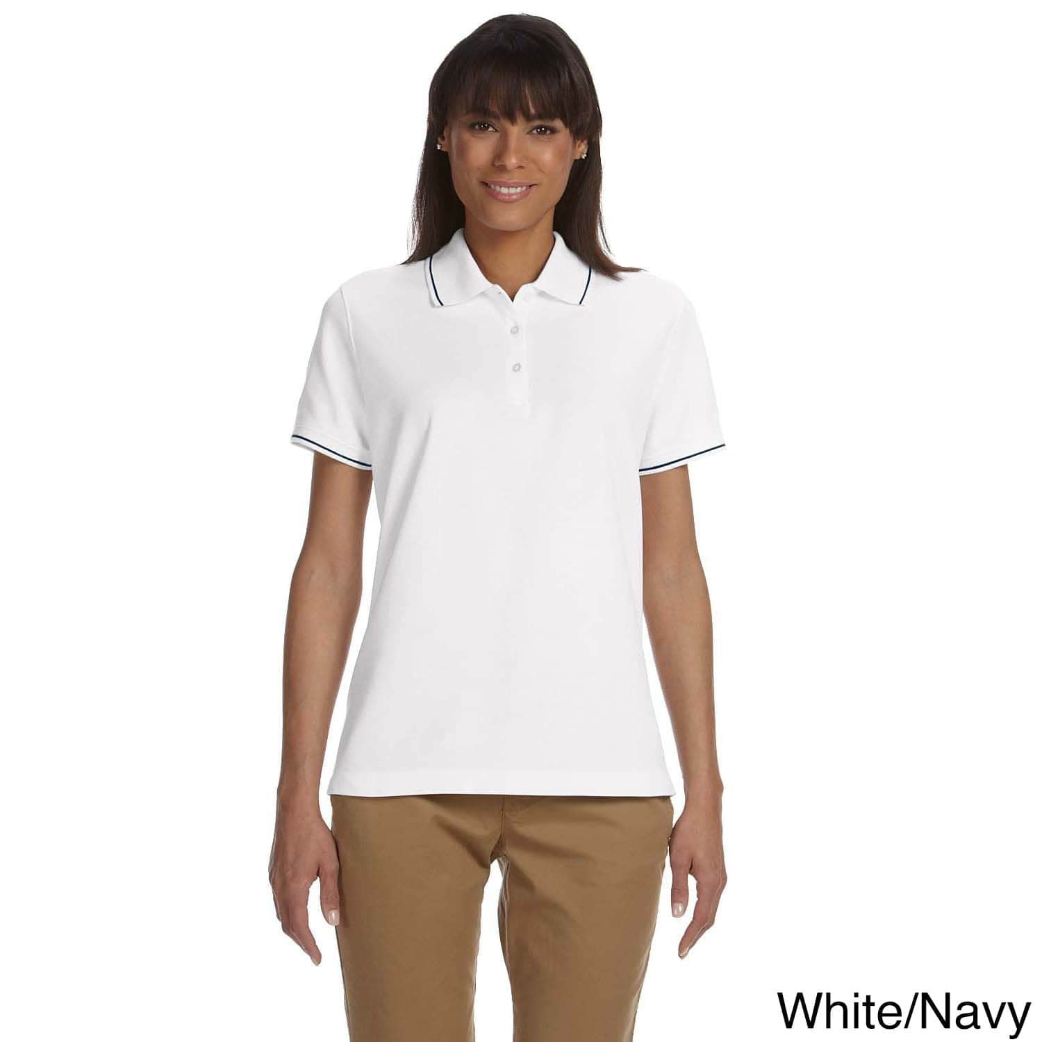 walmart white polo women's