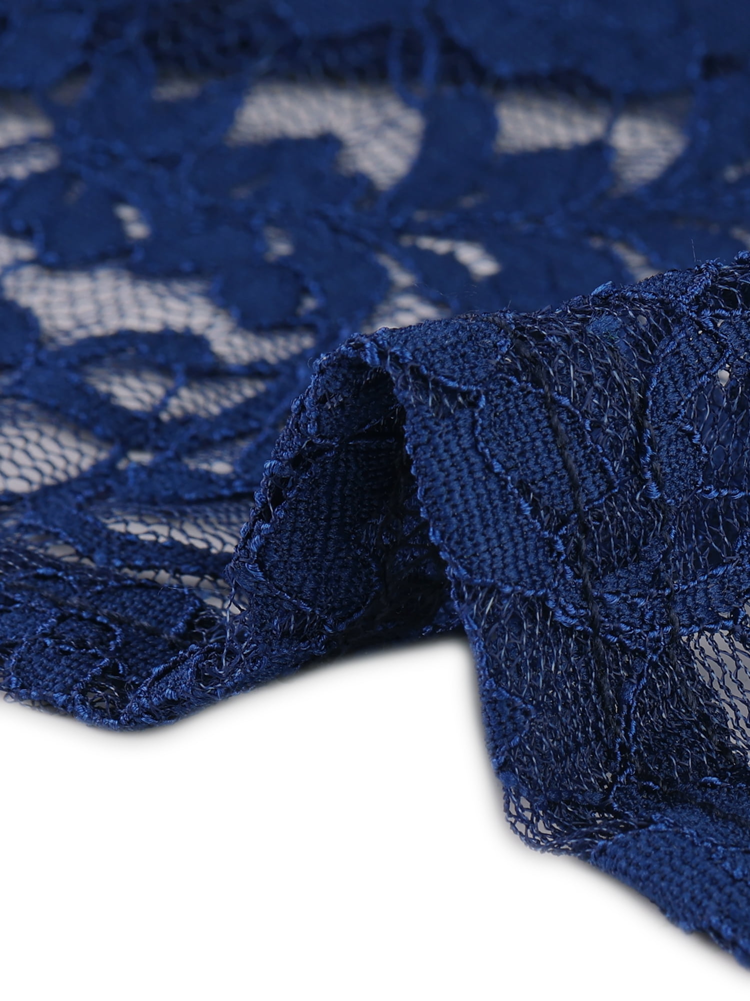 DARING DIVA Lace Cardigan Stand Collar Short Elegant Shrug S Dark Blue