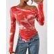 thumbnail image 3 of Remera PRETTYGARDEN 2025 Hombros Descubiertos Tie Dye Floral XS, 3 of 8