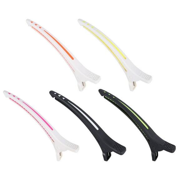FRCOLOR Hair Clips 5pcs Plastic Hairdressing Hair Clips Girl Hair Cutting Clips Barber Hairpins,4.65"X1.42"X0.39"