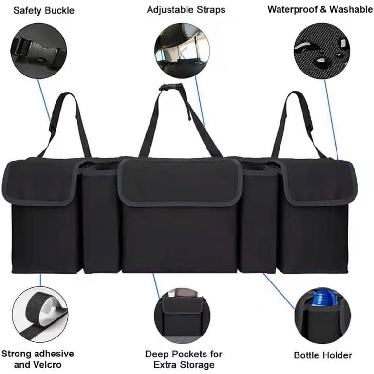 Snuopfy Car Trunk Organizer with 5 Hanging Pockets photo 2