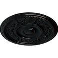 thumbnail image 3 of Ekena Millwork 16 1/8"OD x 3/4"P Tyrone Ceiling Medallion (Fits Canopies up to 6 3/4"), Hand-Painted Black Pearl, 3 of 6