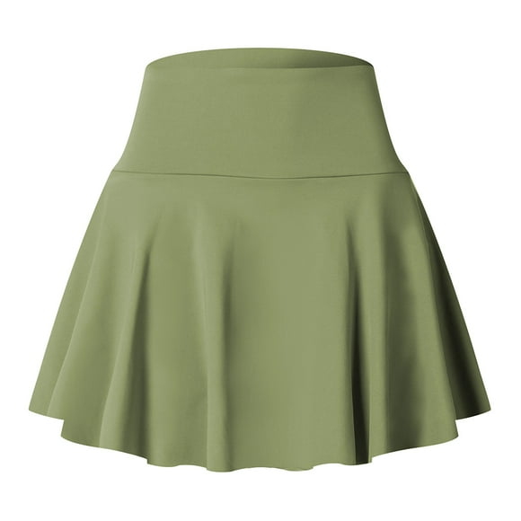 Fgnfyis Tight New Fitting Yoga Shorts Breathable Mini Skirt Pants for Running Fitness Tennis Exposure Pocket Sport Skirt Women's Skirts Green S