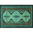 thumbnail image 1 of Ahgly Company Machine Washable Indoor Rectangle Persian Turquoise Blue Traditional Area Rugs, 5' x 7', 1 of 4