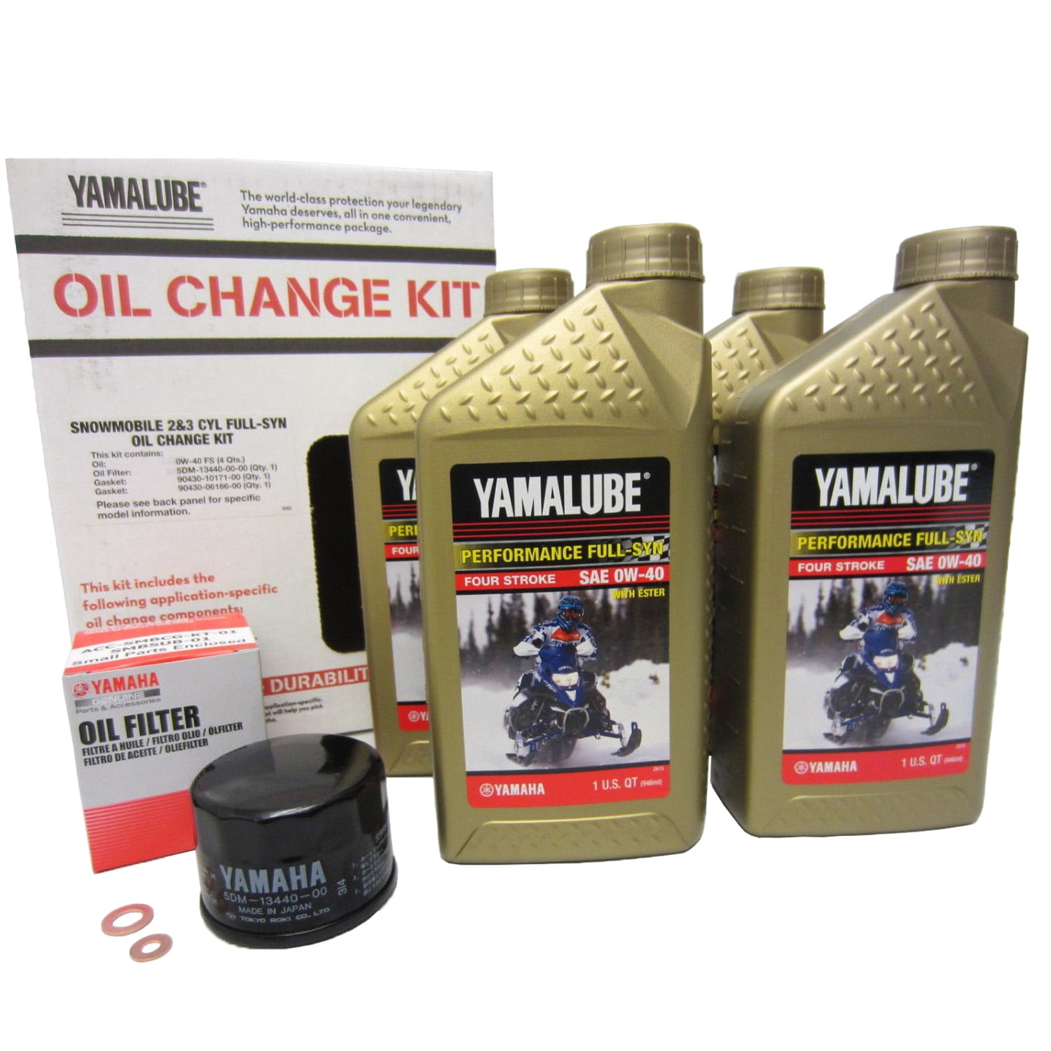 Yamaha Full Synthetic Engine Oil Change & Filter Kit 4 Cyl RX1, Apex, Attak, RX