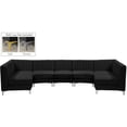 thumbnail image 3 of Meridian Furniture Alina Sectionnel Modulaire en Velours Noir, 3 of 18
