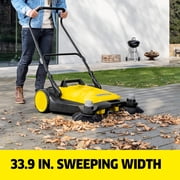 Karcher S 6 Twin, Push Sweeper, 10 Gallon, Outdoor Walk-Behind Street Sweeper