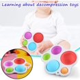 thumbnail image 2 of Fidget Dimple Toy Stress Relief Anti-Anxiety Autism Hand Toy for Kids Aduts, Easy to Use and Carry, Soft Silicone Colorful Decompression Toy, Sensory Fidget Dimple Simple Push Pop Bubble Toy (#K), 2 of 8