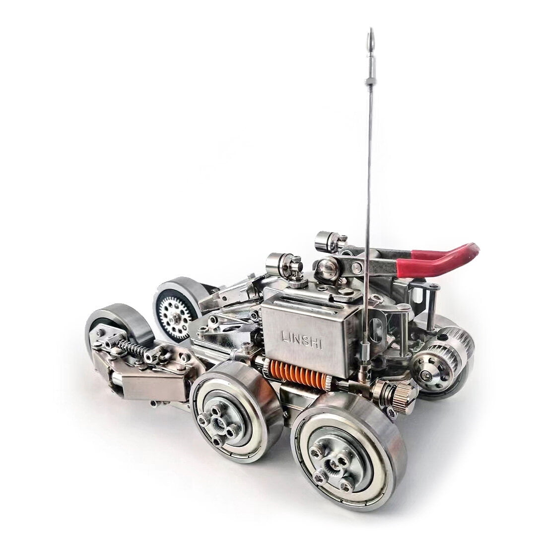 T2 Armored Car 3D Metal Model Kit, Stainless Steel DIY Assembly Armored Vehicle, Mechanical Mecha Puzzle Collectible Decor for Adults