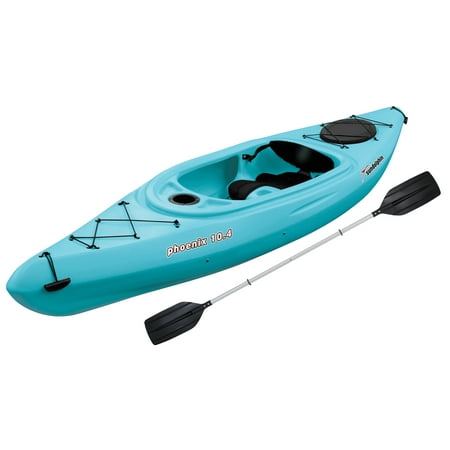 Sun Dolphin Phoenix 10.4 Sit-In Kayak Sea Blue, Paddle (Best Affordable Tandem Kayak)