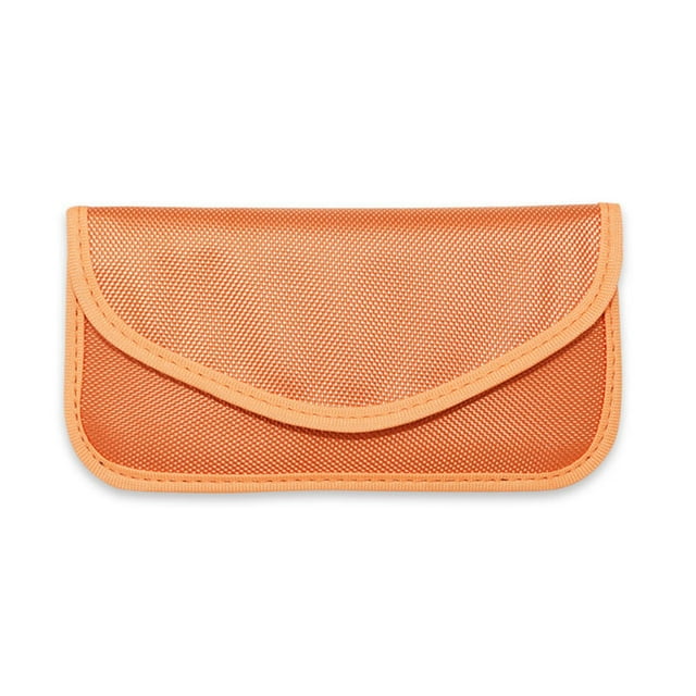 Signal Blocking Bag Anti-tracking Storage Protection Phone Blocker Wallet Reusable Smartphone Protector Shielding Pouch Orange