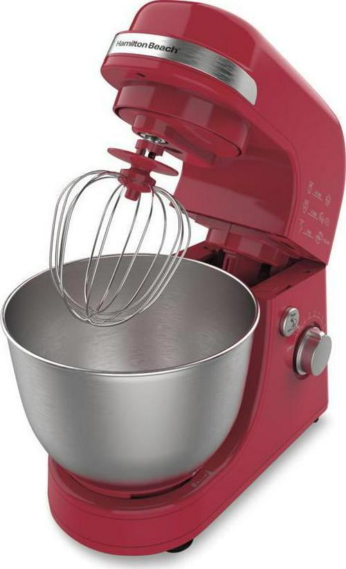 Hamilton Beach 63389 Stand Mixer 7 Speeds 4 Quart Capacity Red