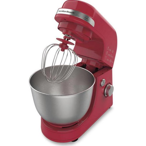 Hamilton Beach 63389 Stand Mixer 7 Speeds 4 Quart Capacity Red