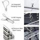 thumbnail image 2 of Tendedero de estructura metálica, ahorrador de espacio, construcción sólida, clip de acero inoxidable para accesorios de lavandería, percha de ropa a prueba de viento con gancho giratorio de 360, 2 of 5