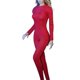 thumbnail image 5 of Tholdsy Ropa de muñeca, traje de manga larga, mono de piel sintética sintética con cremallera para 12 modelos de figuras de acción, rojo 2piezas, 5 of 6