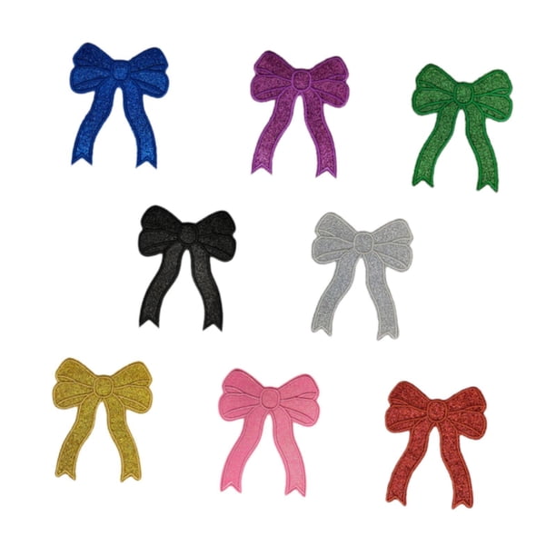 Parches bordados con lazo, parches para planchar, creativos, portátiles, prácticos, para coser Cantidad 8