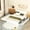 White, variant on Modern Elegant Full Bed With Twin Size Trundle And 2 Handy Storage Drawers In White Oak Color High Gloss. Materials. Contemporary Style. Space Solution. Simple Assembly Instructions