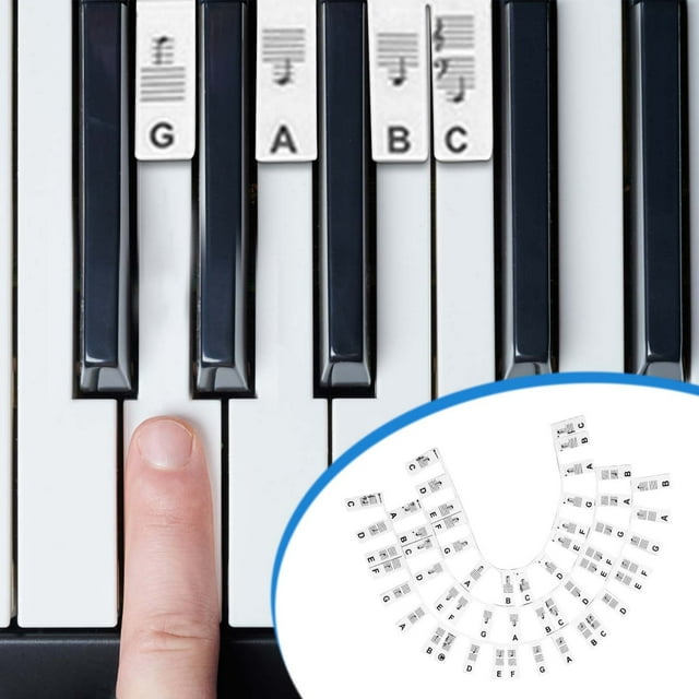 PEONAVET Piano Sticker Piano Sticker Piano Accessories 88 Key Electronic Piano Note Guide Keyboard Sticker