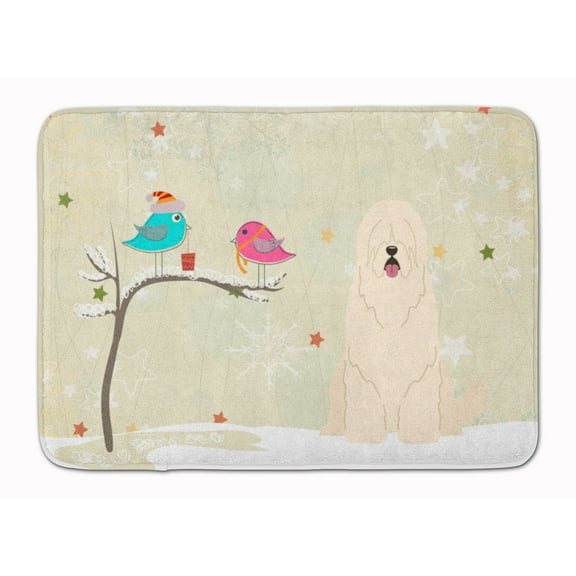 Christmas Presents between Friends South Russian Sheepdog Machine Washable Memory Foam Mat