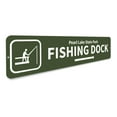 thumbnail image 3 of Fishing Dock Arrow Novelty Sign, Metal Wall Decor - 4x18 inches, 3 of 4