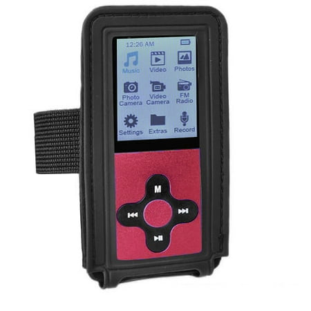 Eclipse 180 Pro 4gb Mp3 Digital Music Video Player And Adjustable Armband Red