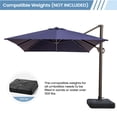 thumbnail image 5 of Pellebant 13 ft. x 10 ft. Patio Umbrella Rectangular Heavy-Duty Cantilever, Navy Blue, 5 of 9