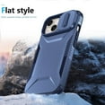 thumbnail image 6 of Allytechgroup iPhone 15 Case with Screen Protector, Rugged Hybrid TPU PC Back Hard Shell Cover Anti-Scratch Sliding Camera Lens Protector Phone Case for Apple iPhone 15, Blue, 6 of 6