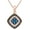 Pink, variant on AFFY (0.65 cttw) Round Cut Blue & White Natural Diamond Square Drop Pendant Necklace In 14k White Gold
