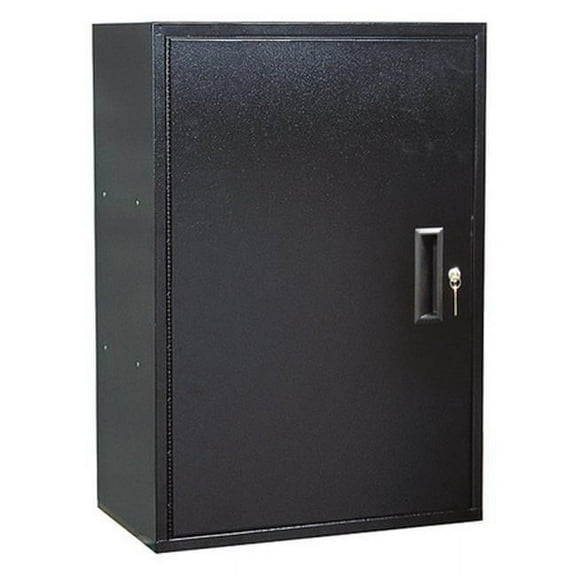 Craftline One Door Metal Storage Utility Cabinet with Keyed Lock  Black