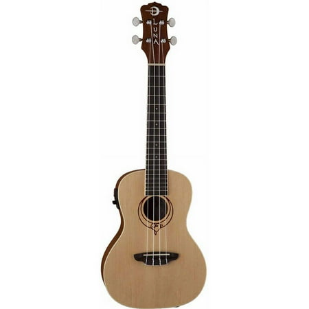 Luna Ukulele Concert Heatsong w/ USB and Preamp