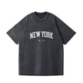 thumbnail image 4 of YANGXINX Women's Oversized T Shirt Trendy Washed Letter Print Drop Shoulder Short Sleeve Crewneck Blouses Stretchy Comfy Relaxed Fit Tops, 4 of 4