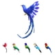 thumbnail image 5 of Adorno de jardín con pájaro emplumado artificial, decoración de patio, figura de loro para jardín Blue Tail, 5 of 7