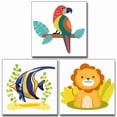 thumbnail image 1 of Hiolife - Juego de 3 kits de pintura por números para niños, 8 x 8 pulgadas, con marco de animales coloridos, kits de pintura al óleo para niñas y niños, juegos de pintura para decoración de pared del, 1 of 5