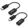 thumbnail image 1 of Ukyee Adaptador Displayport A Hdmi Paquete De 2 Cable Convertidor Dp A Hdmi Puerto Macho A Hembra 1080P Compatible Con Monitor De Pc Proyector Hdtv - Negro, 1 of 5